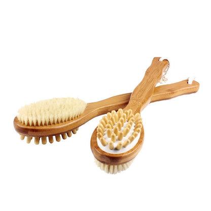 Long Handle Bath Body Brush DualSided Shower Scrubber  Back Exfoliating Massager For Smooth Skin 5