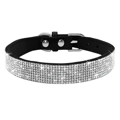 Bling Rhinestone Leather Pet Collar  Leash Set For SmallMedium Dogs  Cats 3
