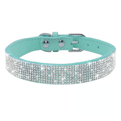 Bling Rhinestone Leather Pet Collar  Leash Set For SmallMedium Dogs  Cats 4