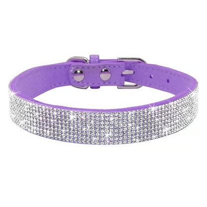 Bling Rhinestone Leather Pet Collar  Leash Set For SmallMedium Dogs  Cats 6