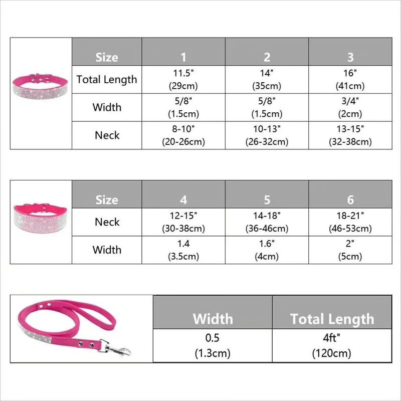Bling Rhinestone Leather Pet Collar  Leash Set For SmallMedium Dogs  Cats 2