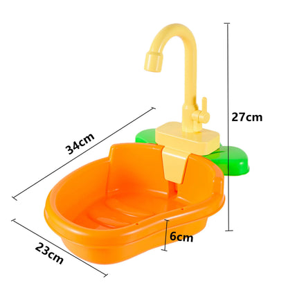 Automatic Bird Bath Tub For Parrots  Parakeets Multifunctional Pet Spa Pool With Faucet  Cleaning T 4