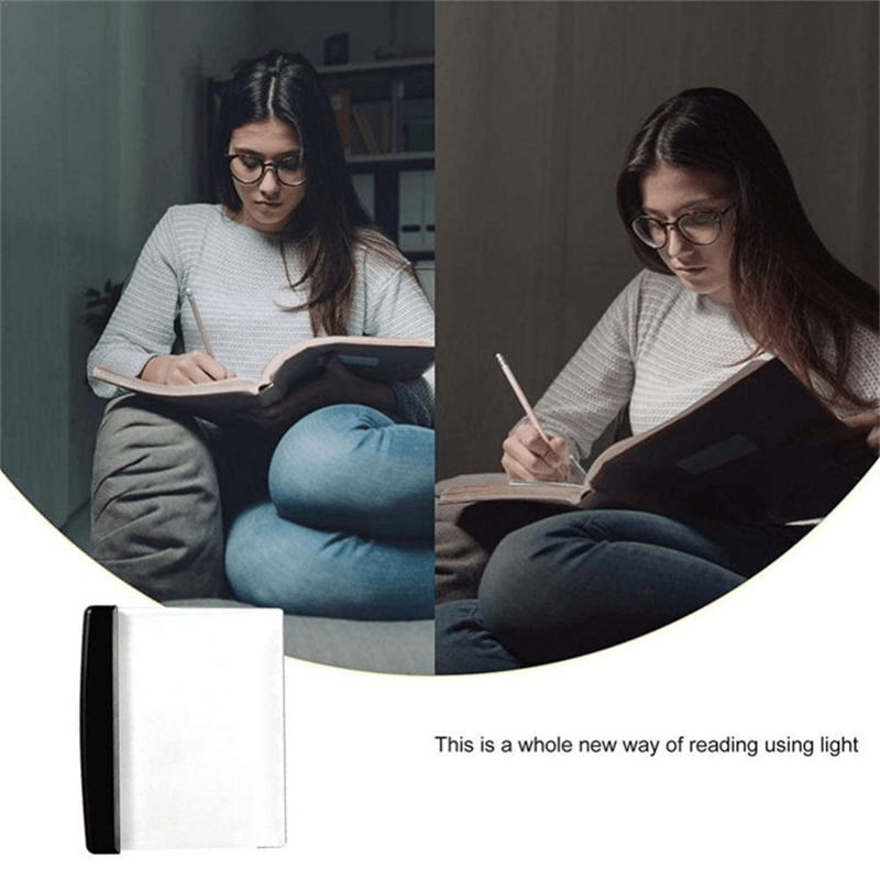 Creative LED Book Light, Flat Panel Night Vision Light for Eye Protection and Comfort