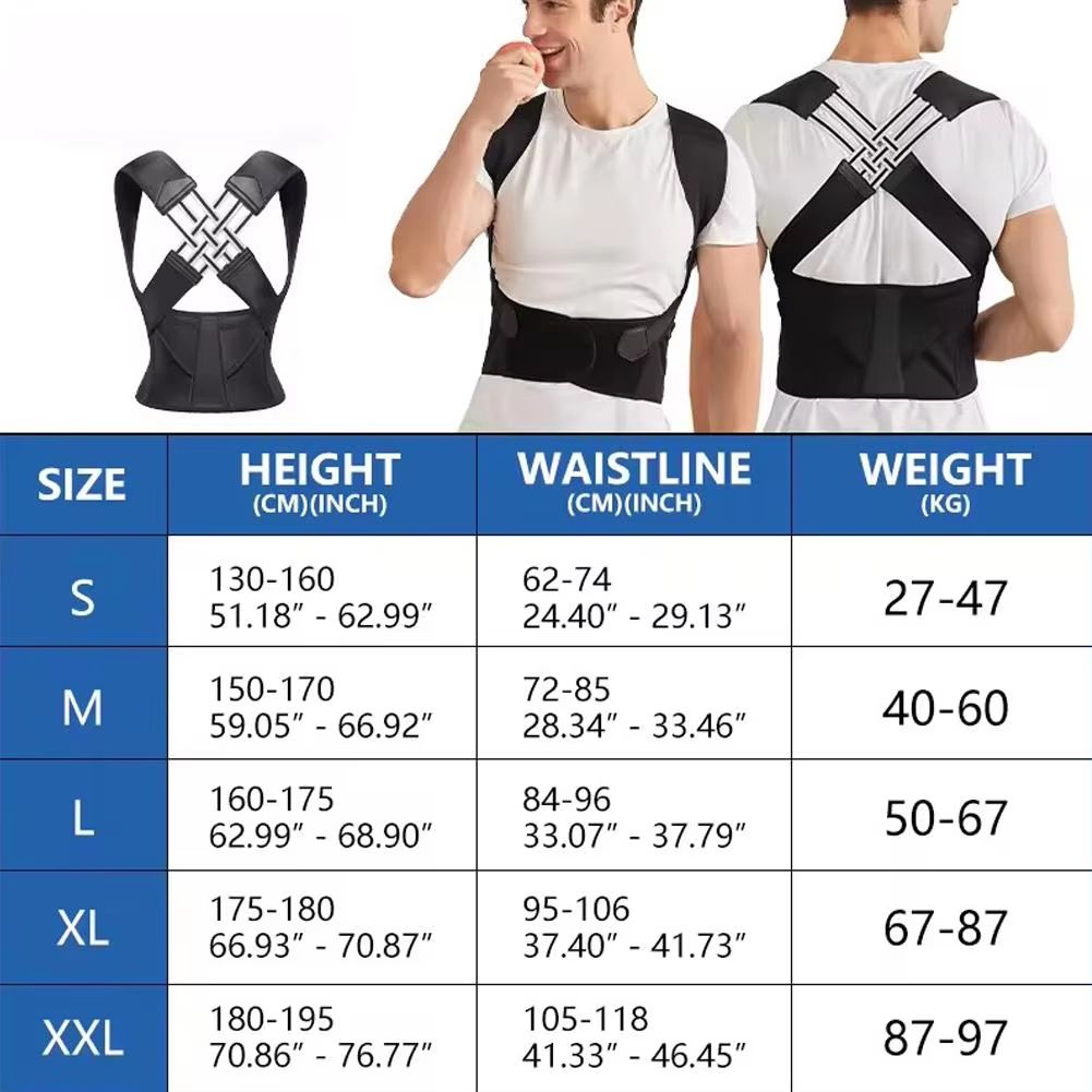 Adjustable Shoulder Posture Corrector Brace For Women  Kids Breathable Back Support Belt For Better