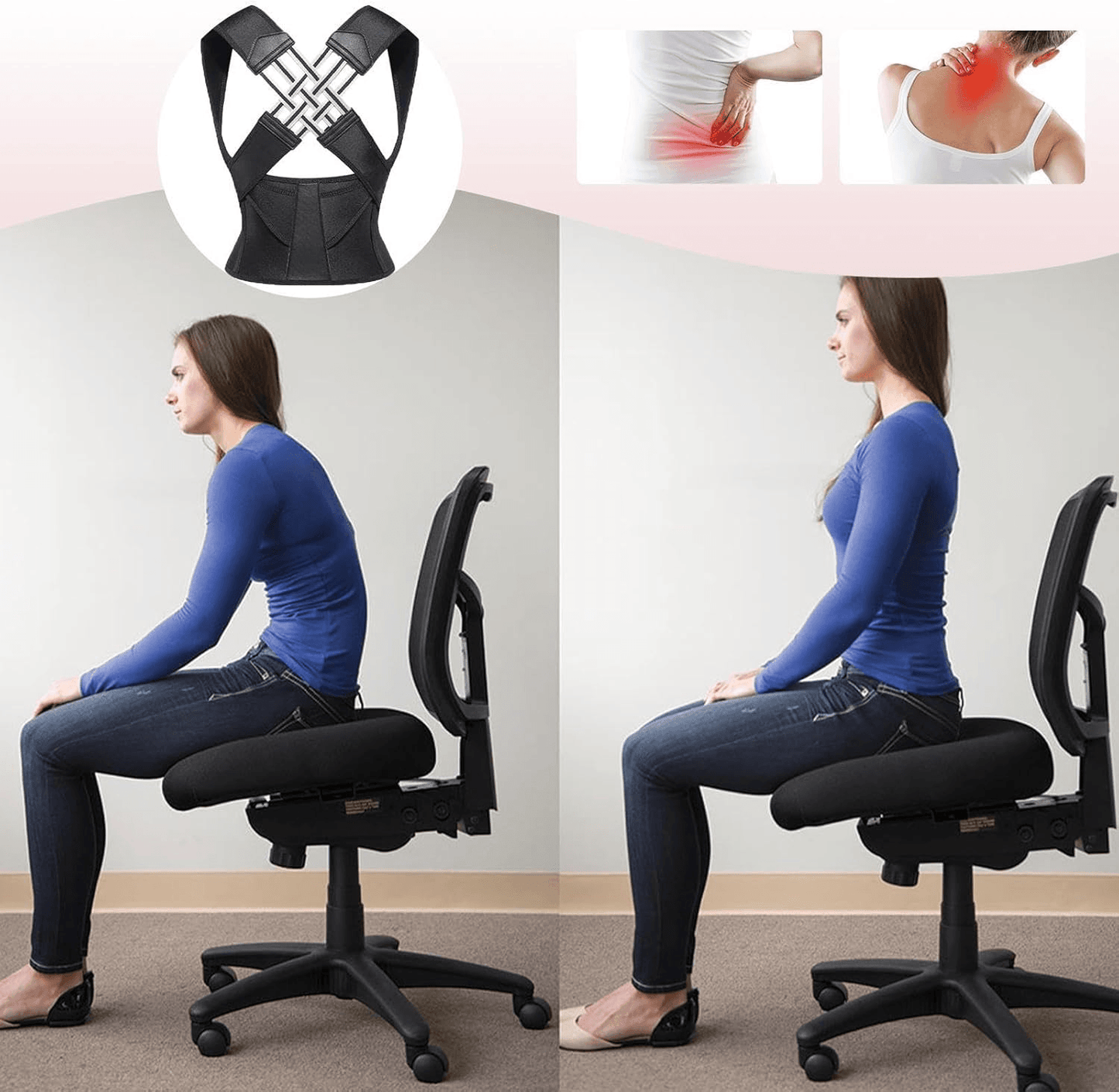 Adjustable Shoulder Posture Corrector Brace For Women  Kids Breathable Back Support Belt For Better 4