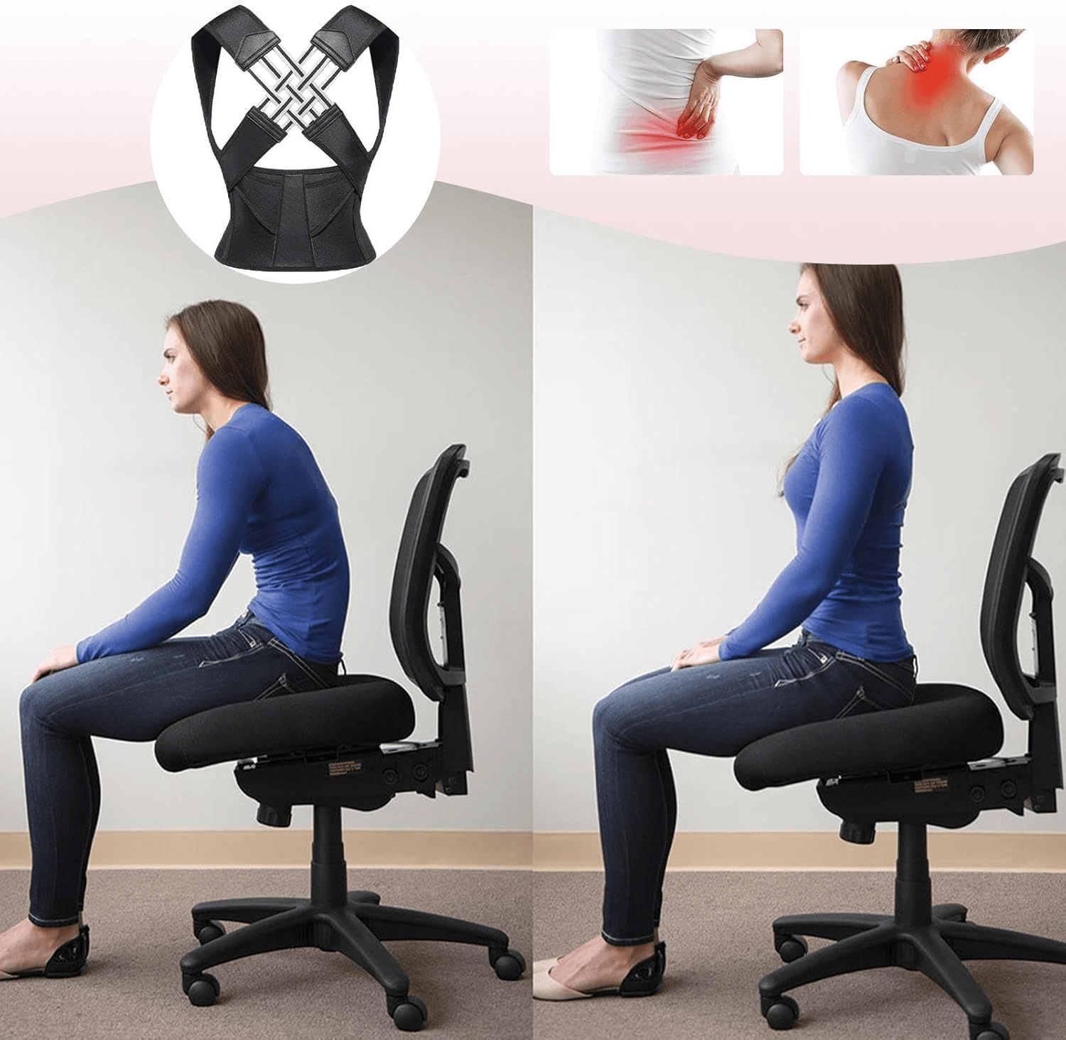 Adjustable Shoulder Posture Corrector Brace For Women  Kids Breathable Back Support Belt For Better 4