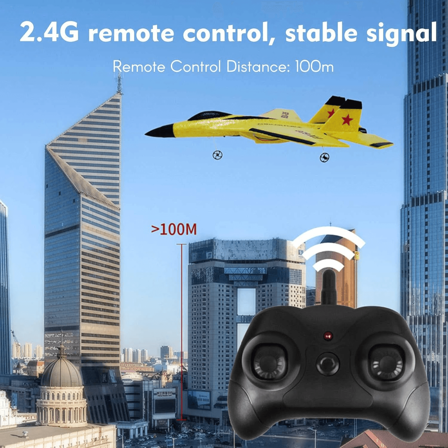 RC Plane 24G Remote Control Fighter Jet High Speed Flying Toy 6
