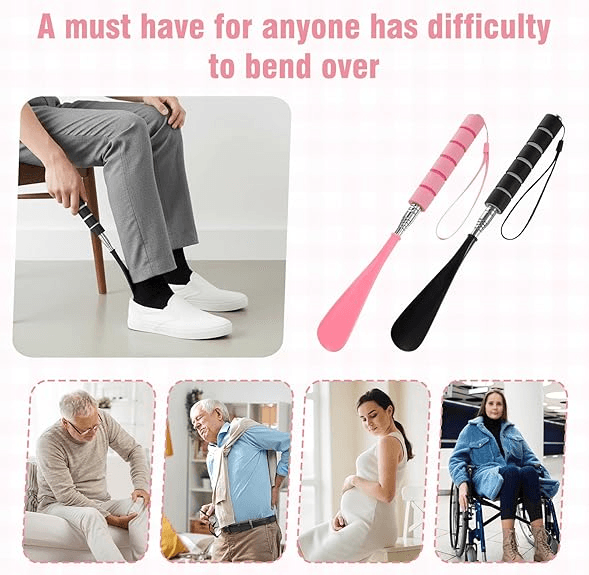 Premium Telescopic Stainless Steel Shoe Horn With NonSlip Handle 5