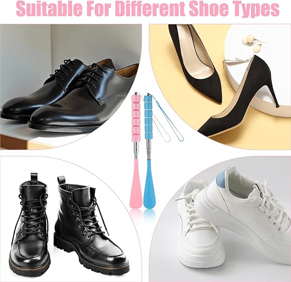 Premium Telescopic Stainless Steel Shoe Horn With NonSlip Handle 9