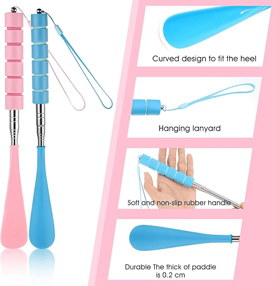 Premium Telescopic Stainless Steel Shoe Horn With NonSlip Handle 6