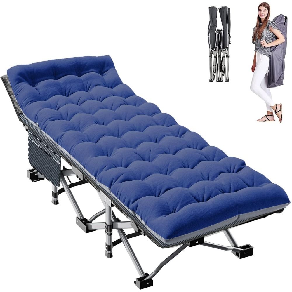 Heavy Duty Folding Camping Cot Portable Outdoor Bed For Adults Ideal For Festivals Beach RV And Hom