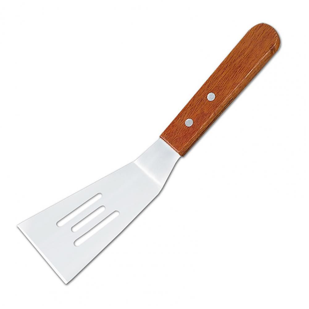 Stainless Steel Wooden Handle Cooking Spatula  Kitchen Barbecue Tool For Steake Pancak Frying Teppa 10