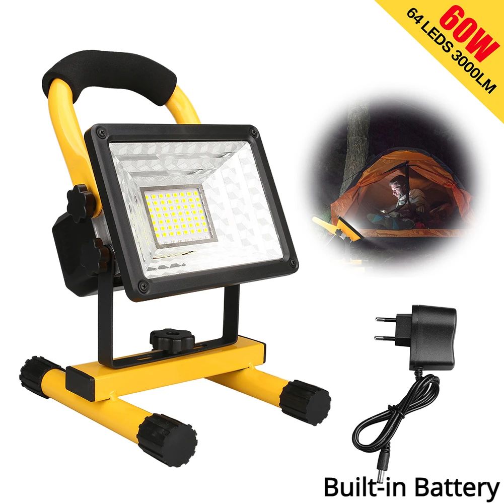 30W LED Portable Rechargeable Floodlight Waterproof Spotlight Battery Powered Searchlight  Outdoor  7