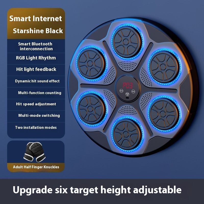 RhythmStrike Smart Music Boxing Trainer  WallMounted Bluetooth Punch Pad For Home Fitness  Reaction 5