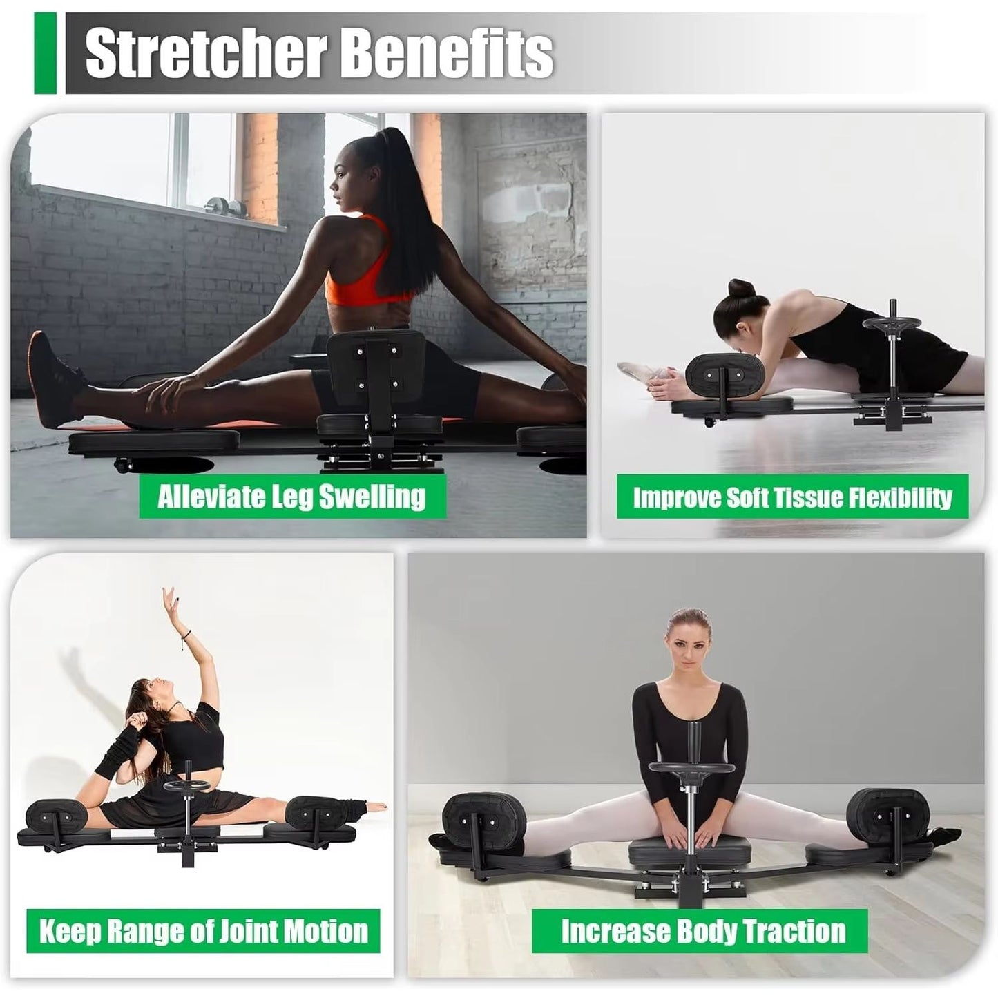 Heavy Duty Leg Stretcher Machine For Yoga Splits  Gymnastics Flexibility Home Gym Training Fitness  3