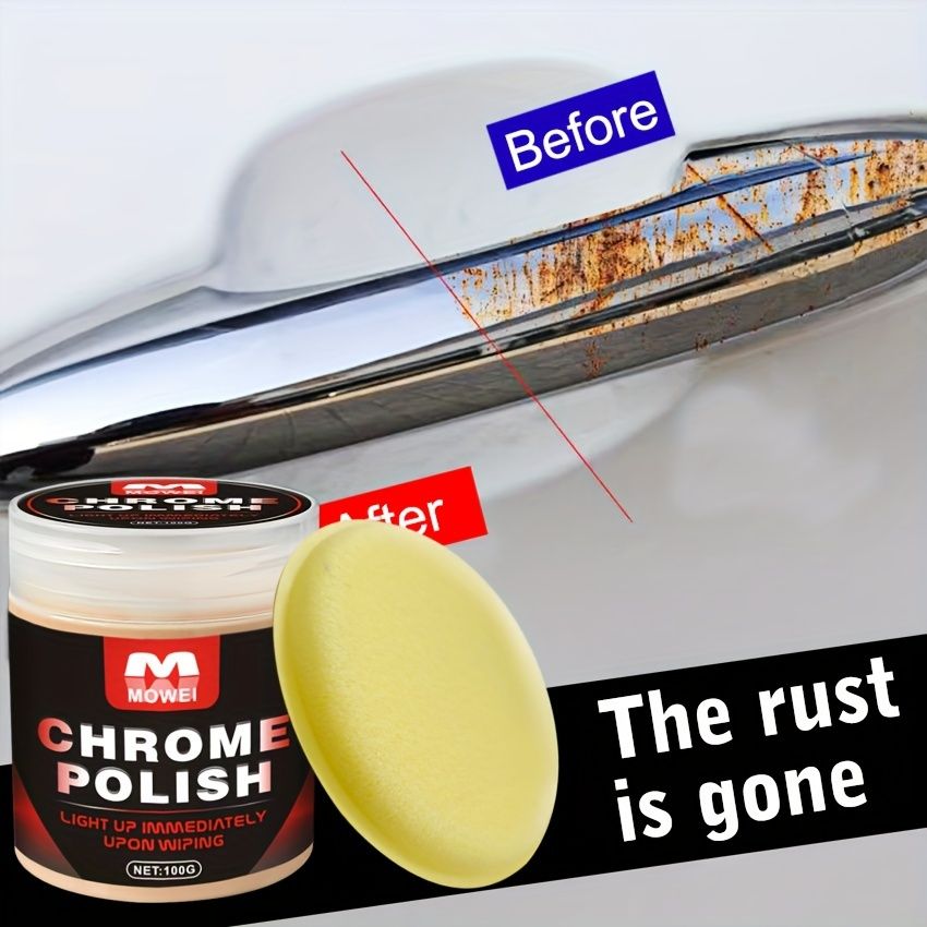 Car Restoration Paste Metal Polish Cream For Wheels Door Handles  Window Trim Auto Detailing Essent 6