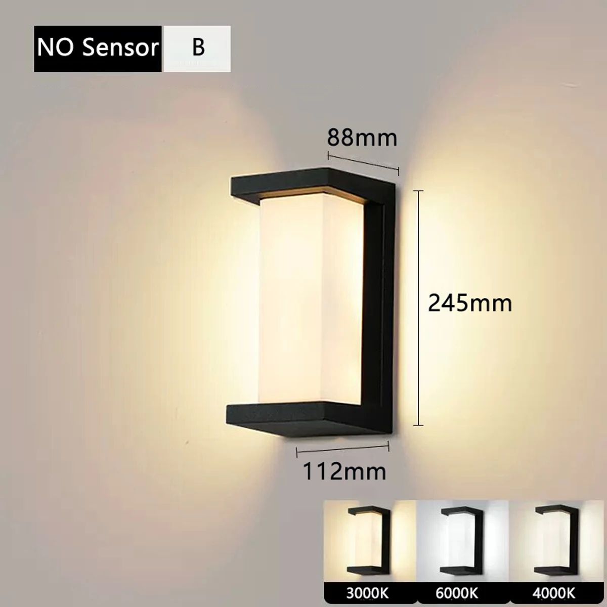 Waterproof IP65 Motion Sensor LED Outdoor Wall Light Porch Balcony Garden Lamp  Outdoor Lighting 2