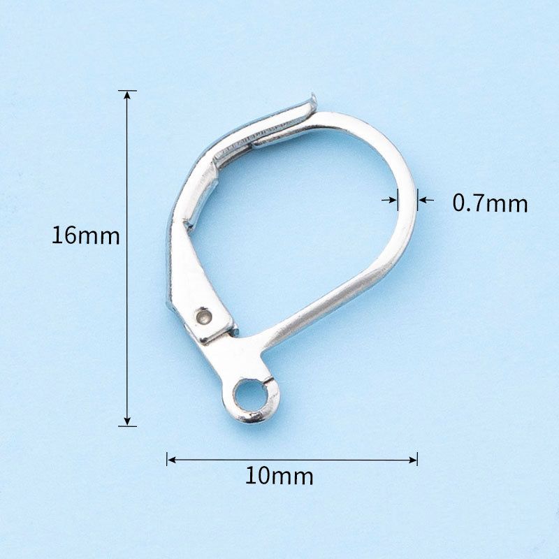 100PCS Genuine 925 Sterling Silver Jewellery Components Handmade Beading Findings Earring Hooks Lev 2