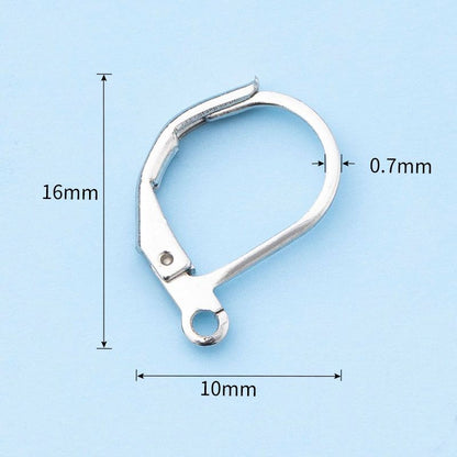 100PCS Genuine 925 Sterling Silver Jewellery Components Handmade Beading Findings Earring Hooks Lev 2