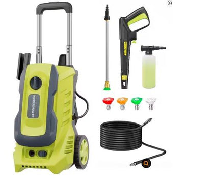 Electric High Pressure Washer Max QuickConnect Nozzles Telescopic Handle Foam Cannon Heavy Duty Pow 5