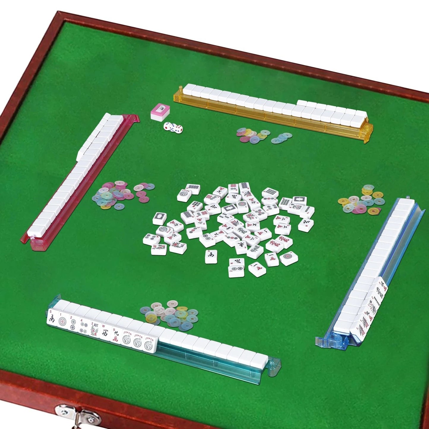 Premium American Mahjong Set With 166 Tiles 4 PushersRacks  Portable Carry Bag 4