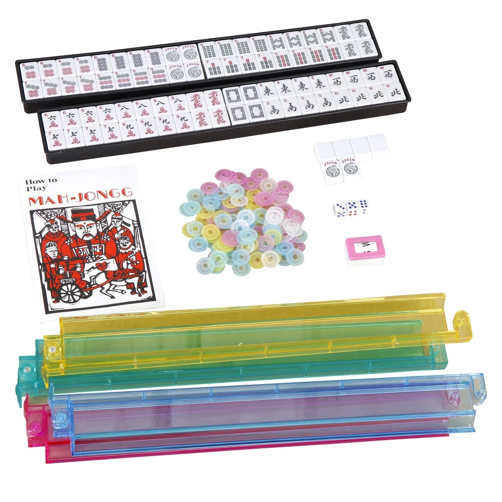 Premium American Mahjong Set With 166 Tiles 4 PushersRacks  Portable Carry Bag 9