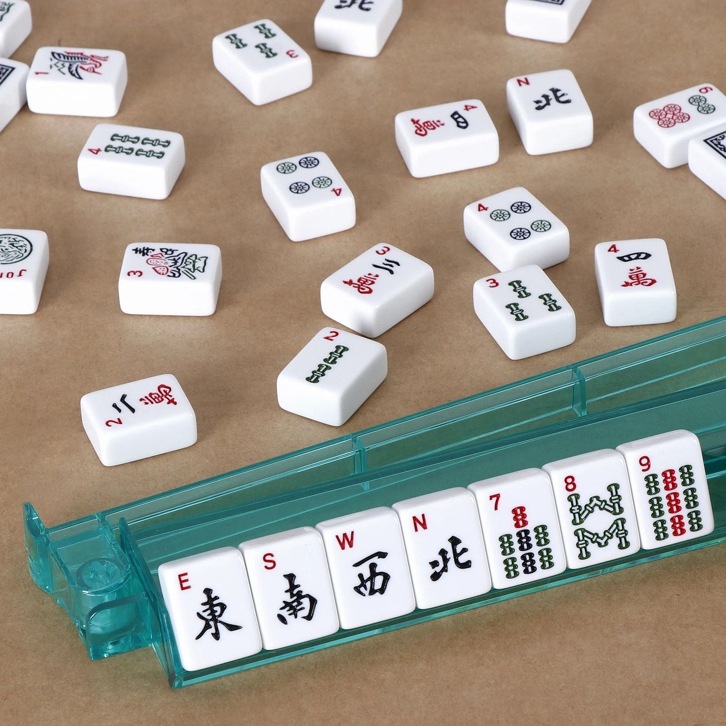 Premium American Mahjong Set With 166 Tiles 4 PushersRacks  Portable Carry Bag 13