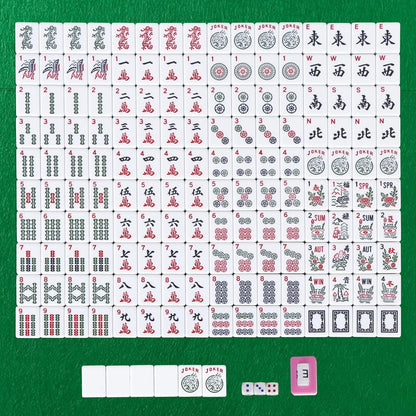 Premium American Mahjong Set With 166 Tiles 4 PushersRacks  Portable Carry Bag 1