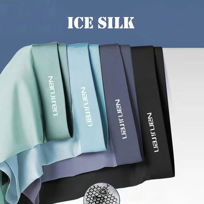 Men Ice Silk Boxer Briefs UltraBreathable MoistureWicking Underwear 10
