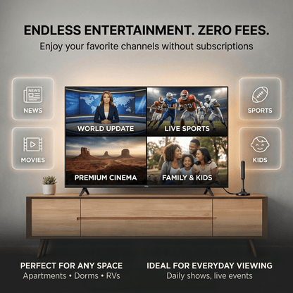 Long Range Indoor HDTV Antenna Upgraded Digital HD TV Antenna With Signal Booster Reception For Fre 1