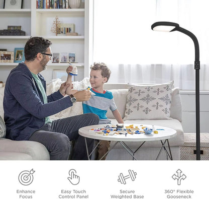 Natural Full Spectrum LED Floor Lamp 60 In Tall Sunlight Therapy  Reading Light 4