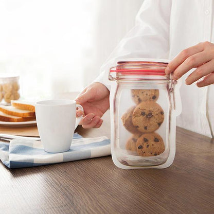 Vintage Jar Reusable Storage Bags 10-Pack 3