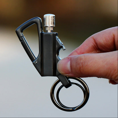 Keychain Flint Fire Starter and Bottle Opener Black