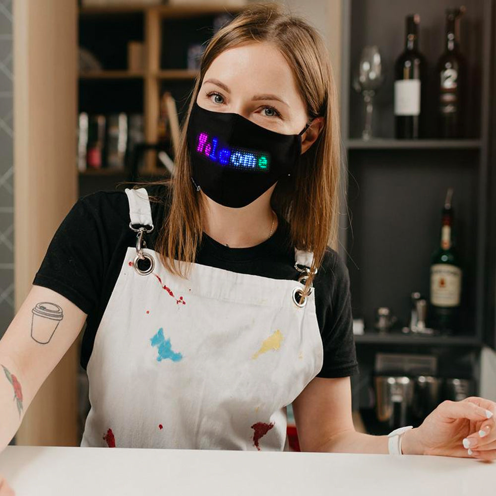 Customizable LED masks with mobile app control