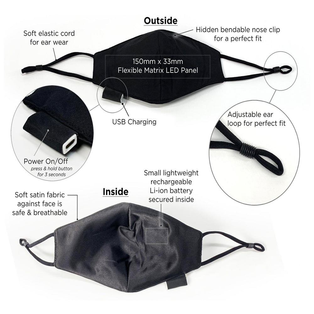 Interactive lightup masks for concerts and events