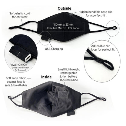 Interactive lightup masks for concerts and events