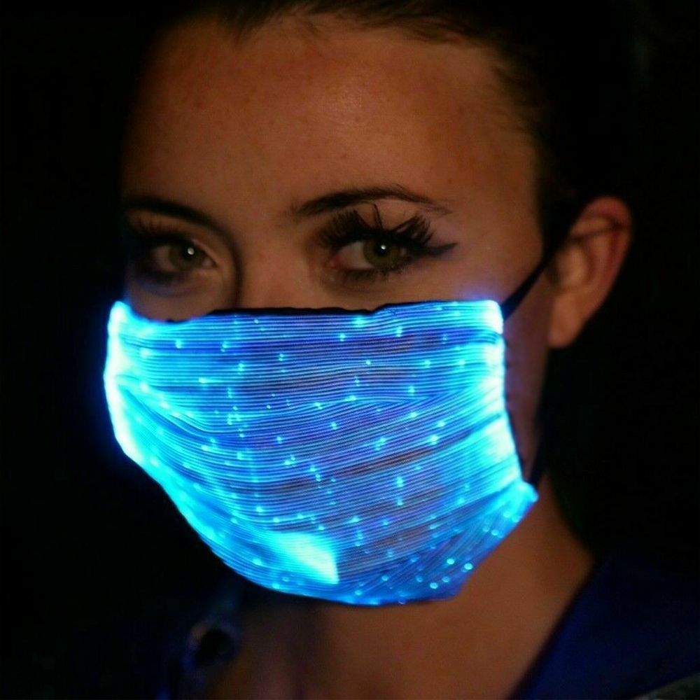 Rechargeable scifi style face cover
