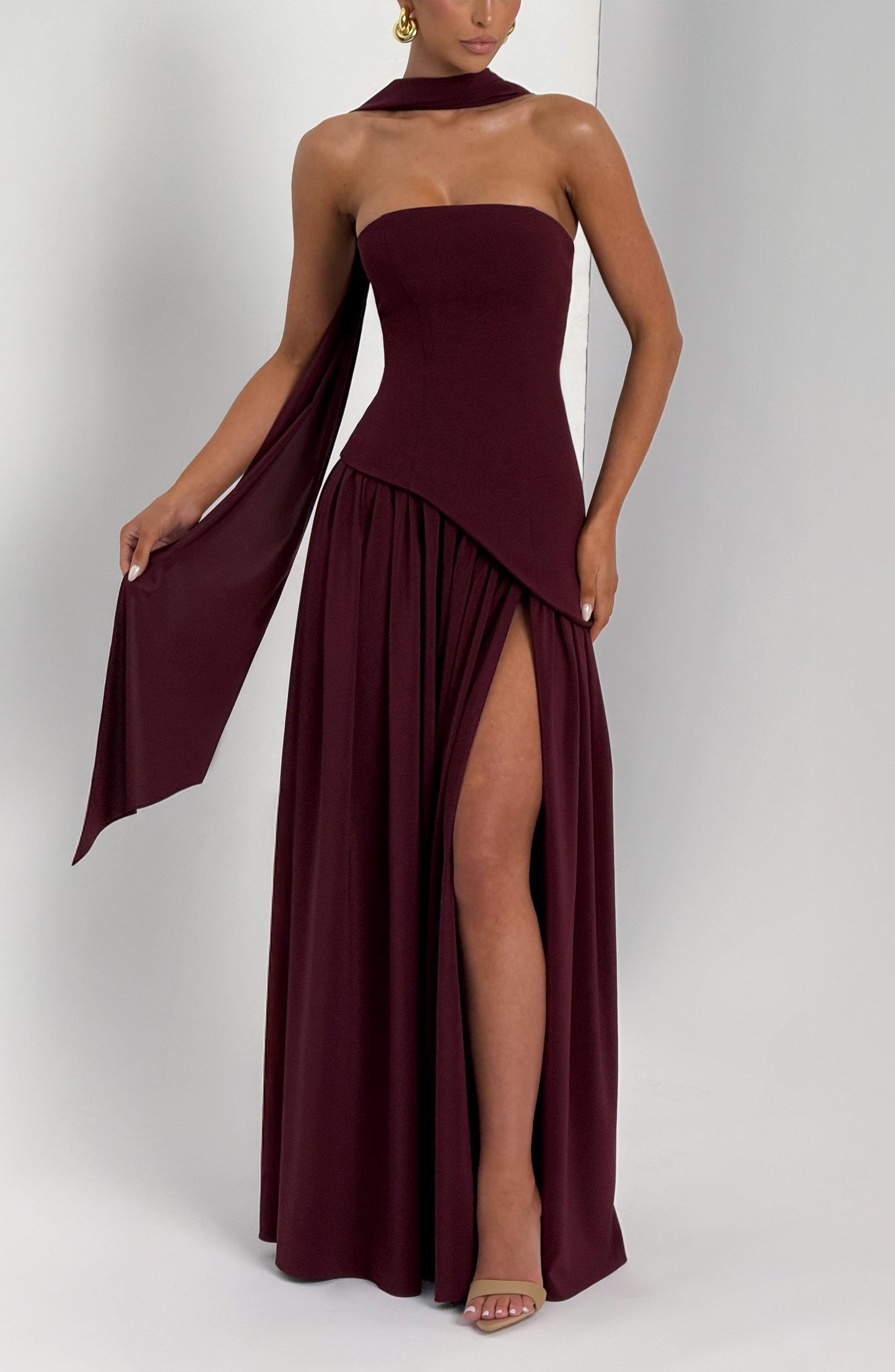 Maliyah Maxi Dress Cherry Lacquer