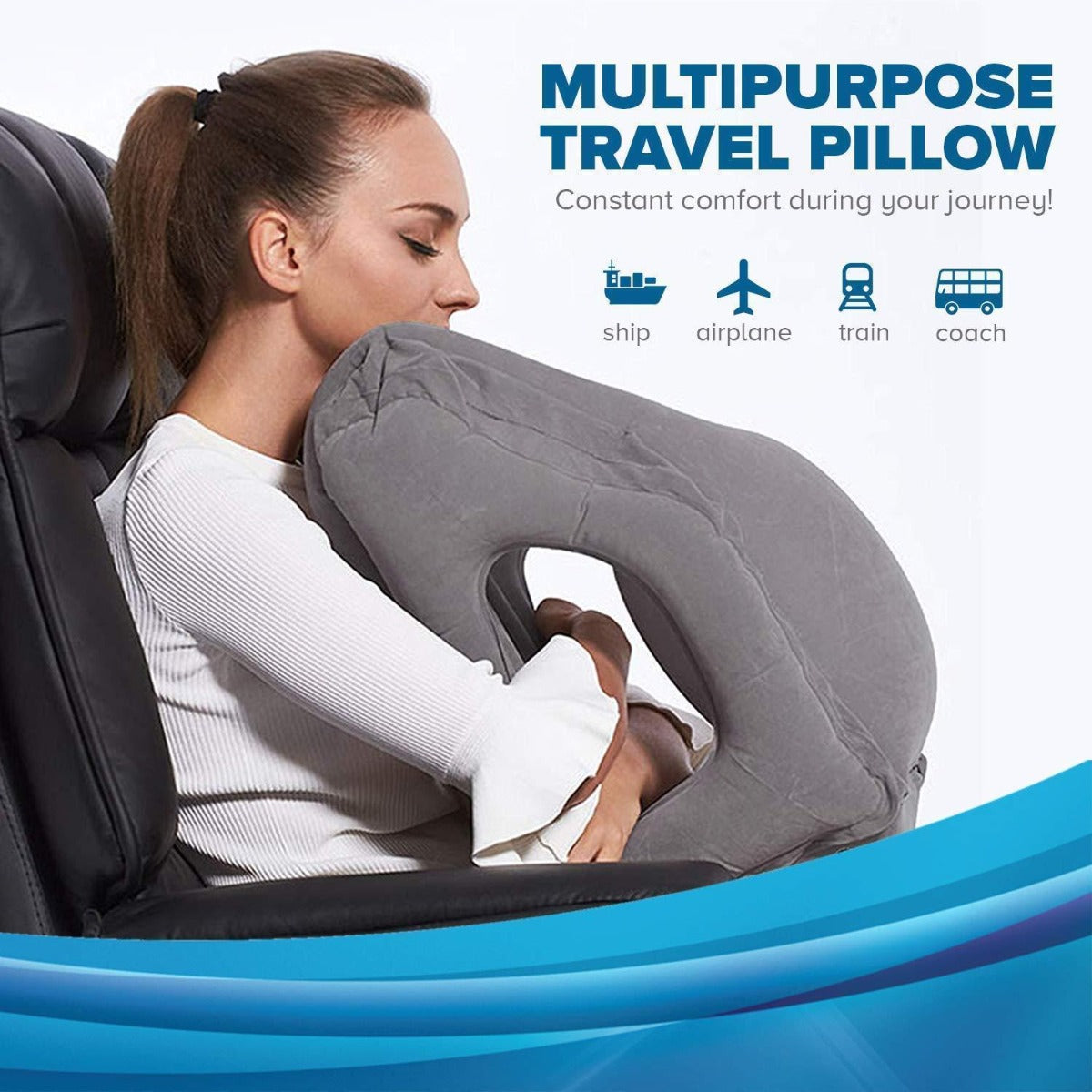 inflatable airplane pillow