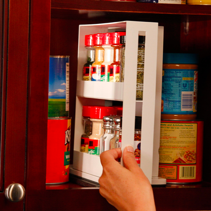 Multi-Function Rotating Storage Rack For Spices & Pill Bottles 2