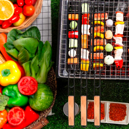 Non-stick Slim Kabob Grilling Baskets for Outdoor Grill 1
