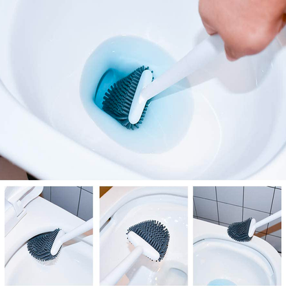 flexible silicone toilet brush