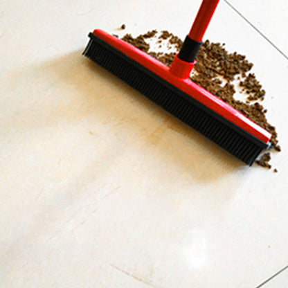 Rubber Broom with Squeegee for Hair  Spills
