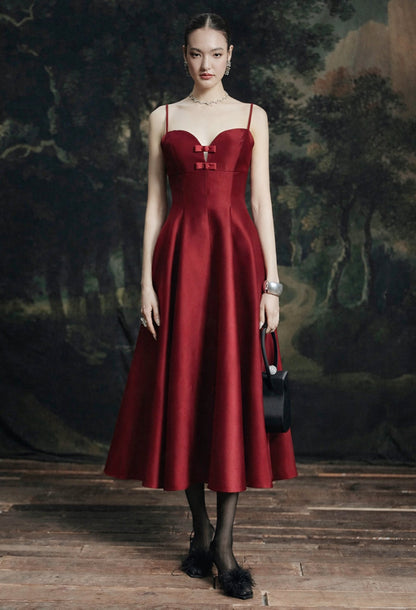 Samaria Midi Dress Burgundy