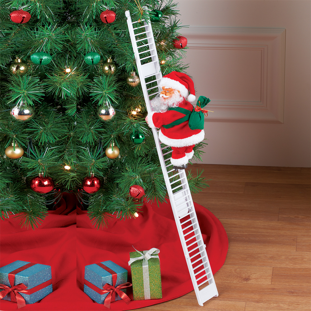 Santa Climbing Ladder Christmas Decorations 1