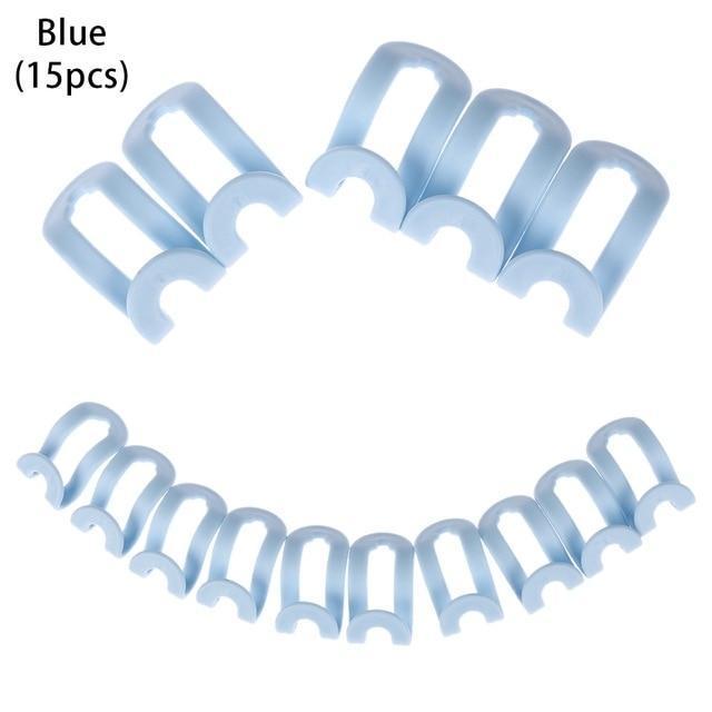 Closet Clothing Hanger Magic Hooks (15 pcs) Blue ( Pack  of 15)