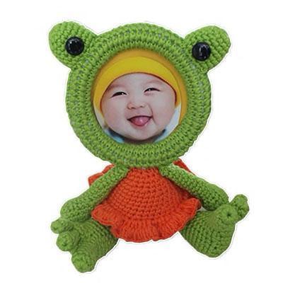 Crochet Animals Photo Frame Frog