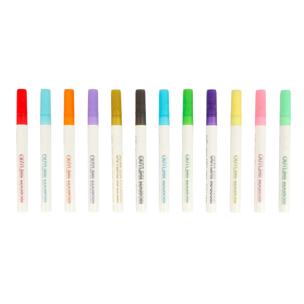 double line outline markers
