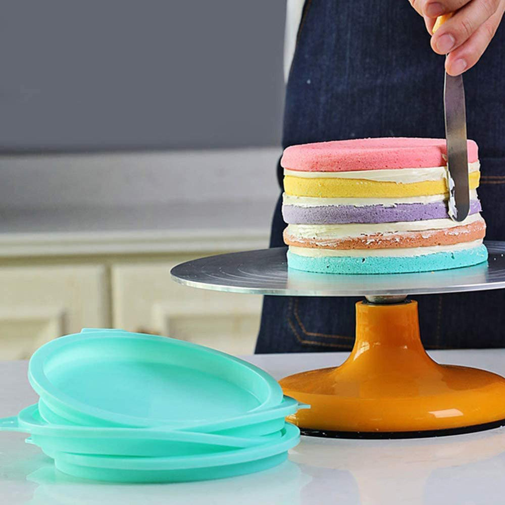 8" Silicone Rainbow Cake Mold Set 3