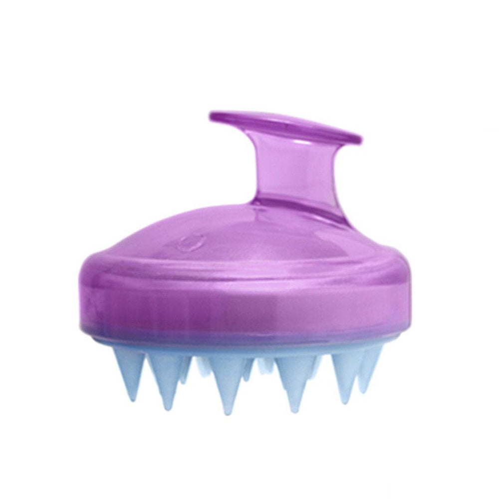 Silicone Scalp Massager Dandruff Remover Shampoo Brush for Healthy Hair  Purple